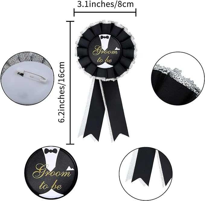 Despedida de solteiro faixa + crachá noivo Groom to Be - ENVIO GRÁTIS
