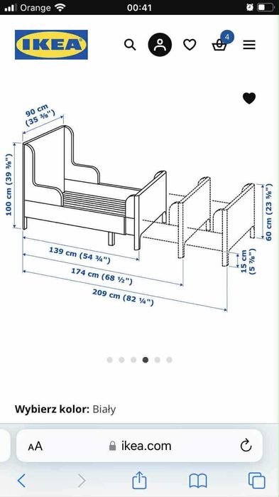 Rozsuwane łóżko dla dziecka IKEA+materac