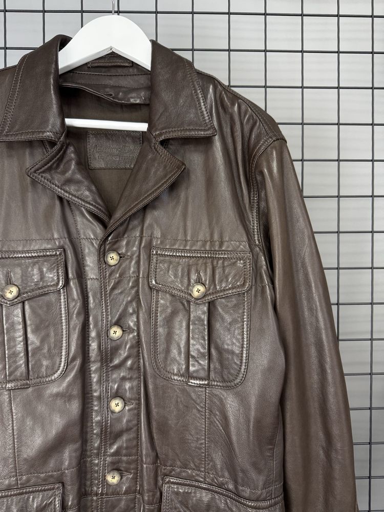 Чоловіча шкіряна куртка massimo dutti