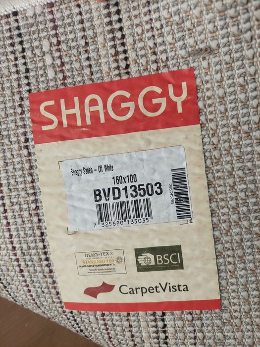 Carpete Carpet Vista creme pelo alto 160x110
