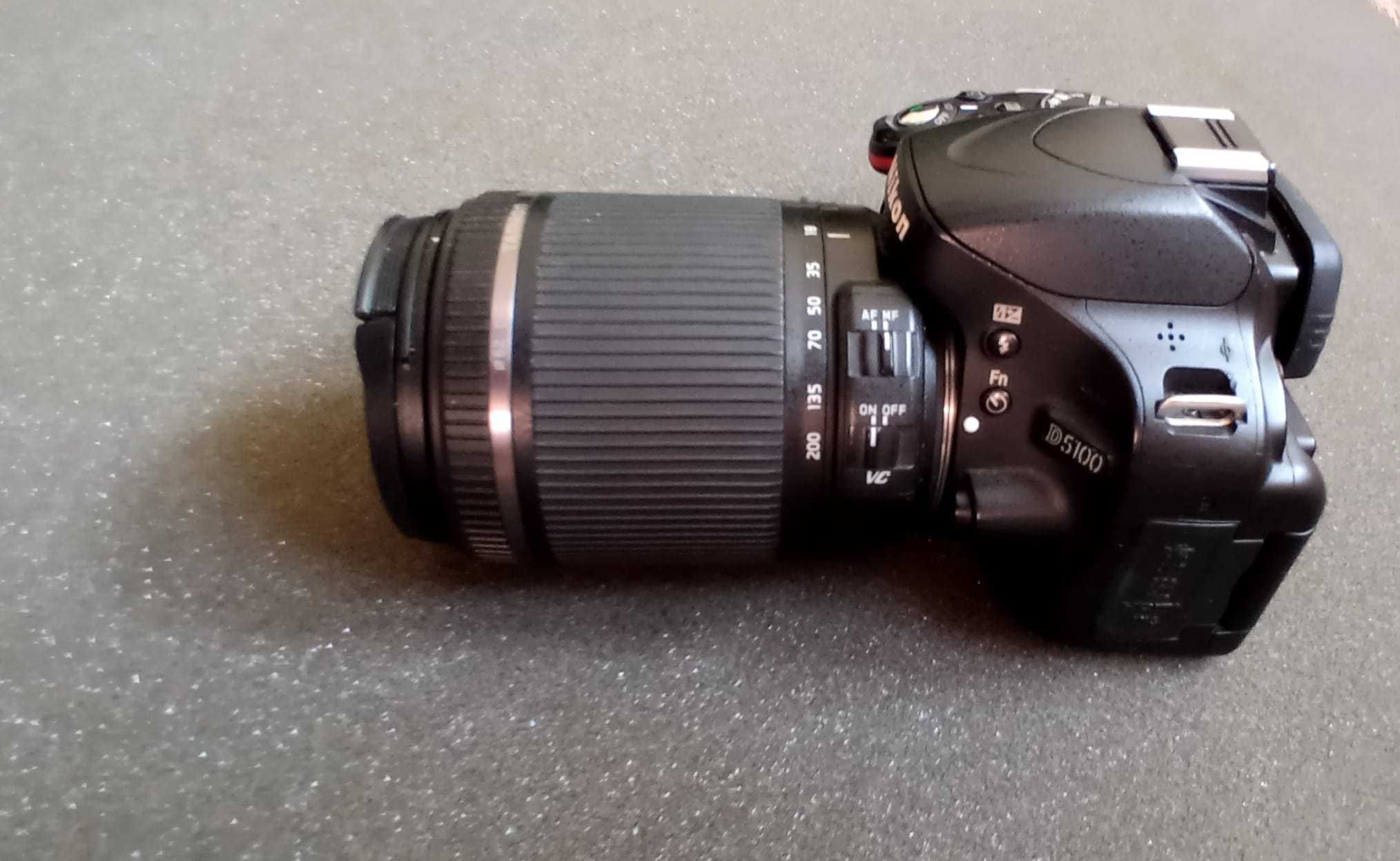 Camera Nikon D5100 + Tamron 18-200mm VC + Cartão SD 8GB