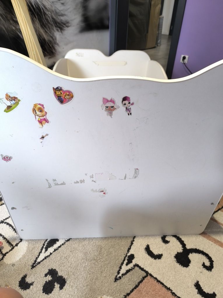 Łóżko dziecięce szary kotek 160x 80 materac