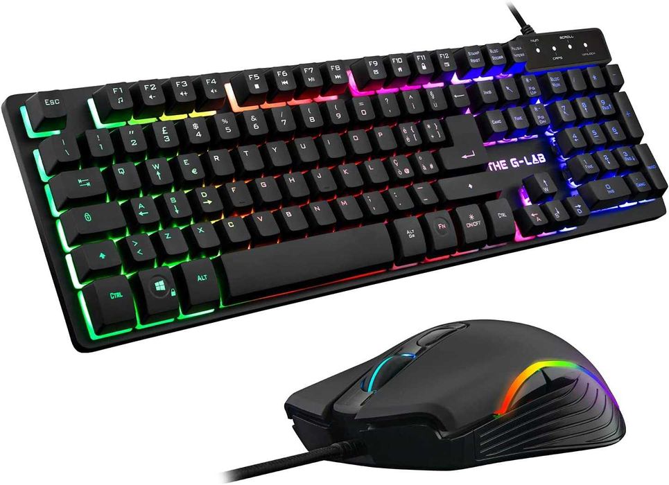 The G-Lab COMBO KRYPTON klawiatura + mysz LED RGB PC PS4 PS5 Xbox 2w1