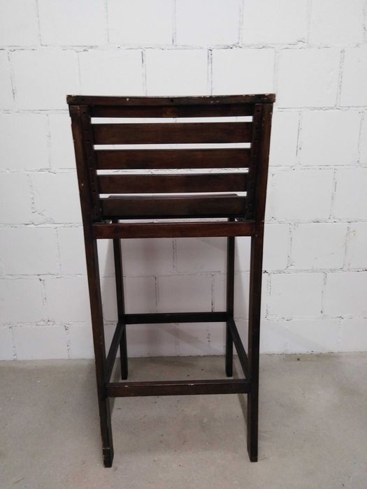 Krzesła drewniane stołki barowe hockery, 2 szt. w zestawie