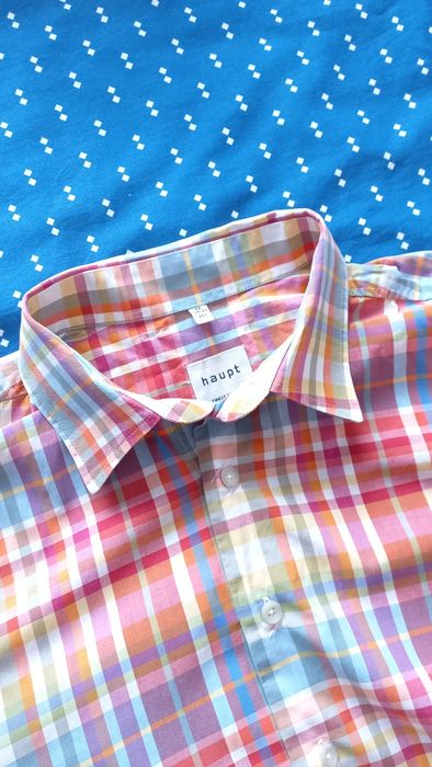 kolorowa w kratkę męska koszula Haupt slim fit