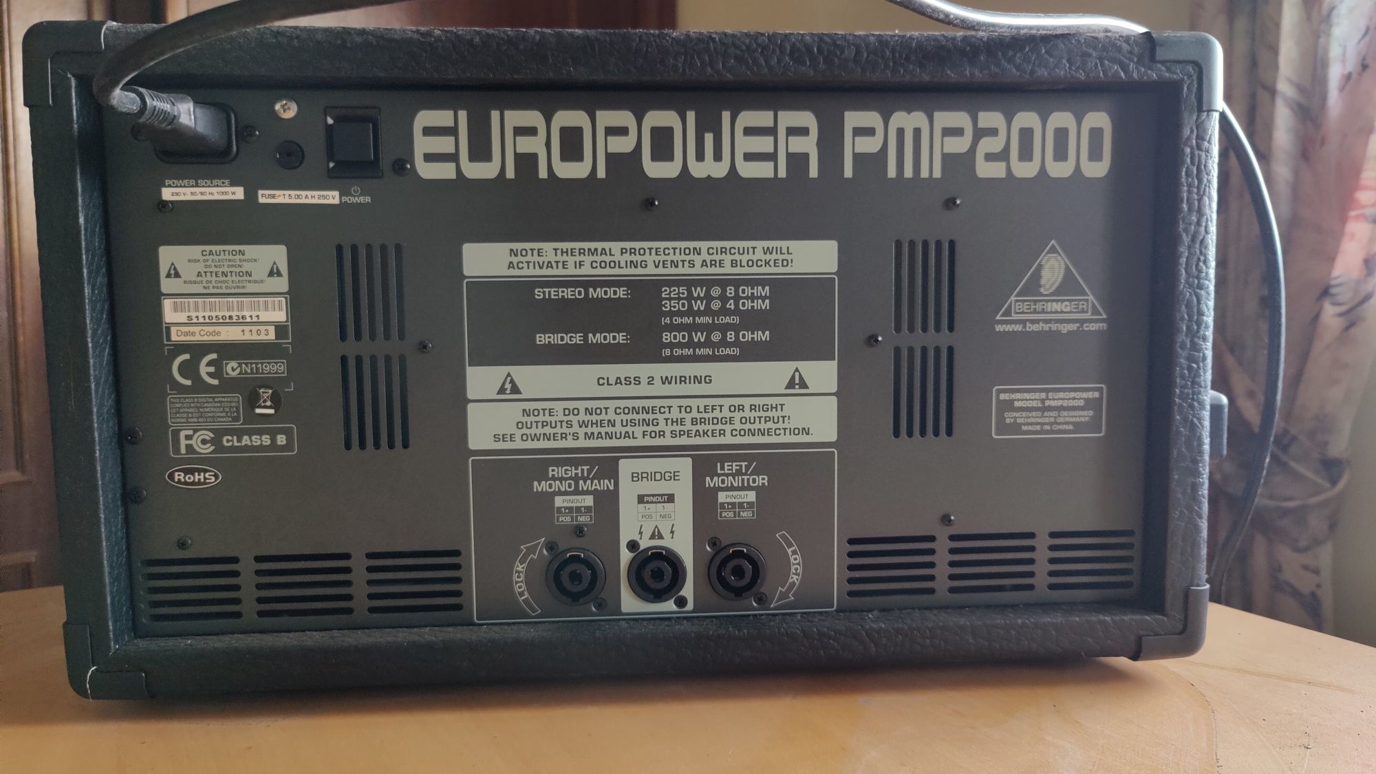 Beringer Europower PMP2000 Mistura