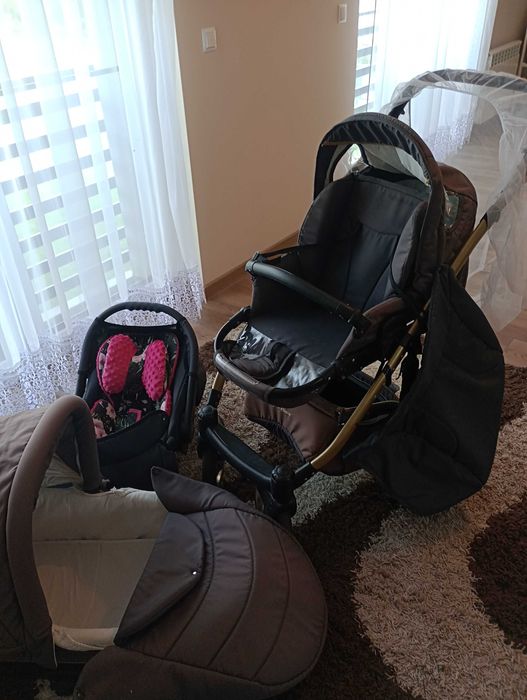Wózek niemowlęcy 3w1 + baza ISOFIX