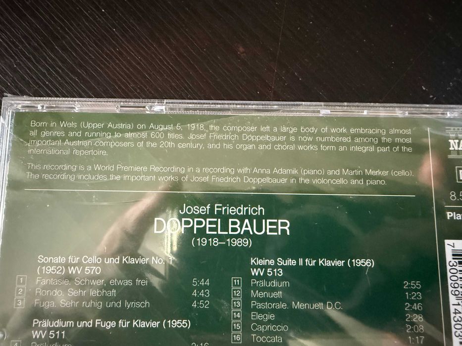 Josef Friedrich Doppelbauer – Essential Works For Cello And Piano