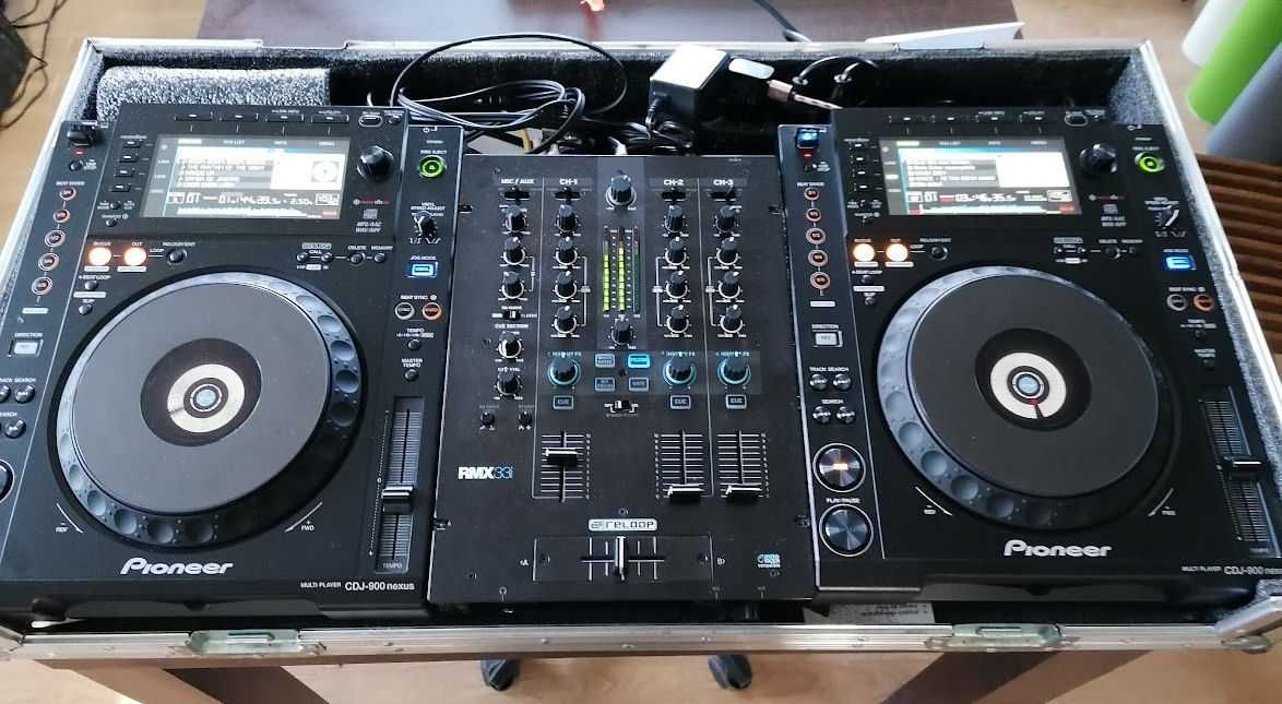 Zestaw DJ - 2x Pioneer 900nex + Reloop RMX33i + case