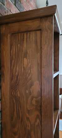 Regał do salonu słupek drewniany eklektyczny