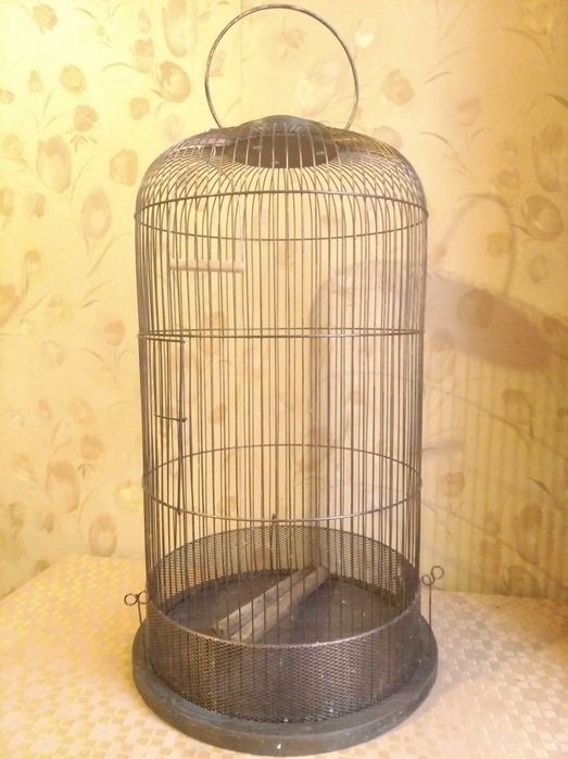 Круглая клетка для попугая в стиле "лофт" Под старину