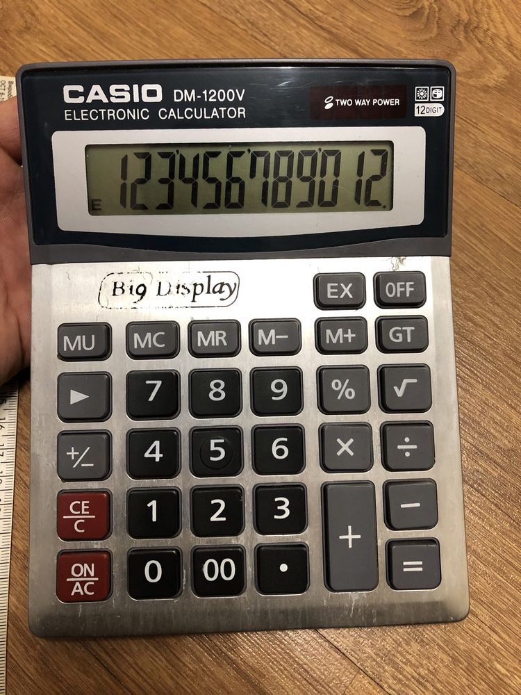 Калькулятор Casio DM-1200v рабочий большой
