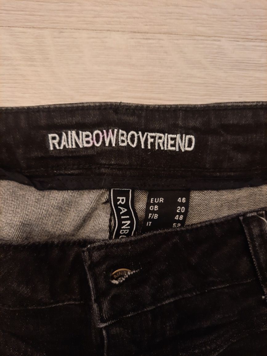 Damskie spodnie jeansowe Rainbow Boyfriend, rozm.46