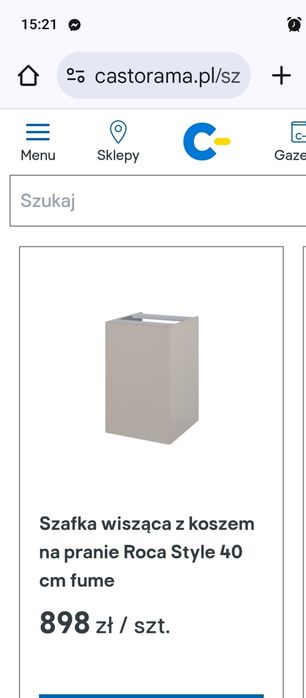 Zestaw mebli łazienkowych Roca style fume NOWE