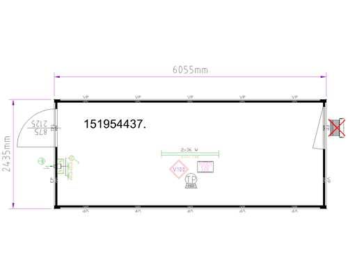 Odnowiony kontener biurowy - CONTAINEX BASIC 20' (6.055 mm x 2.435 mm)