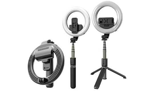 Nowa lampa Led + tripod statyw do telefonu selfie stick