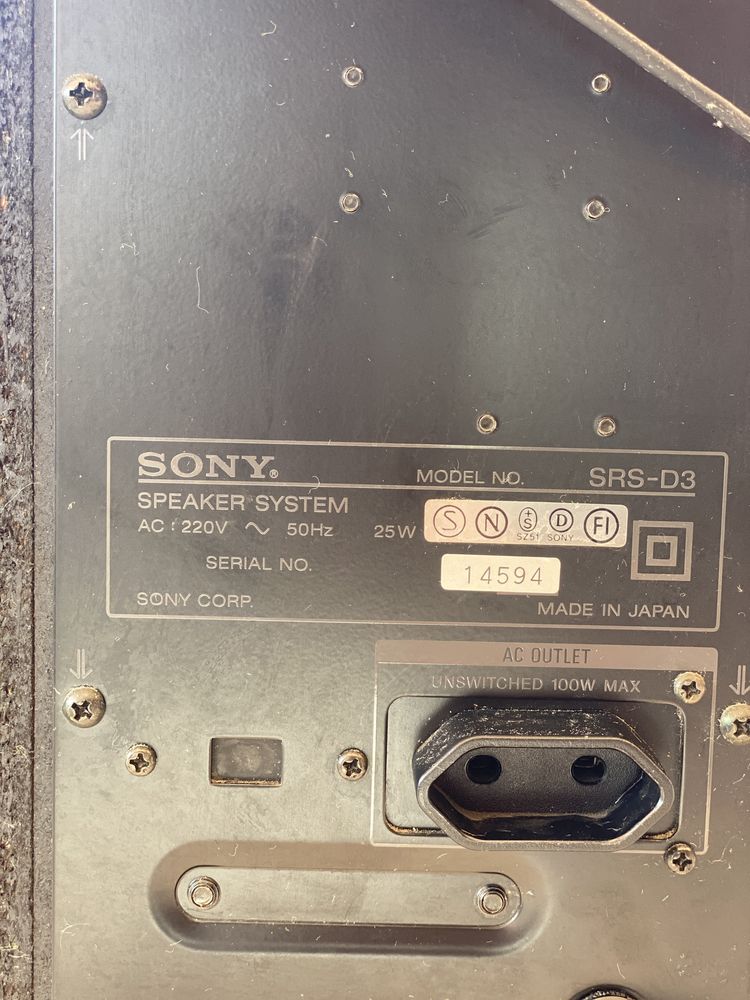 Sony Subwoofer SRS-D3 1980’s