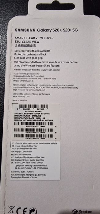 Etui samsung S20 plus 5g oryginalne