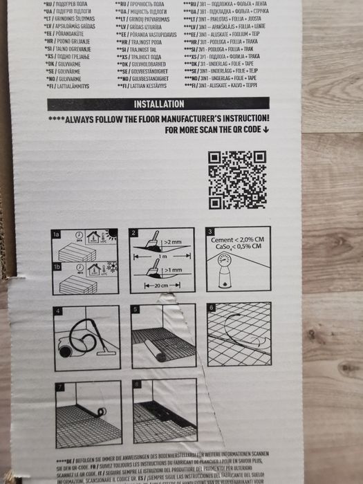 Podkład podłogowy do paneli laminowanych Multiprotec 1000 3in1