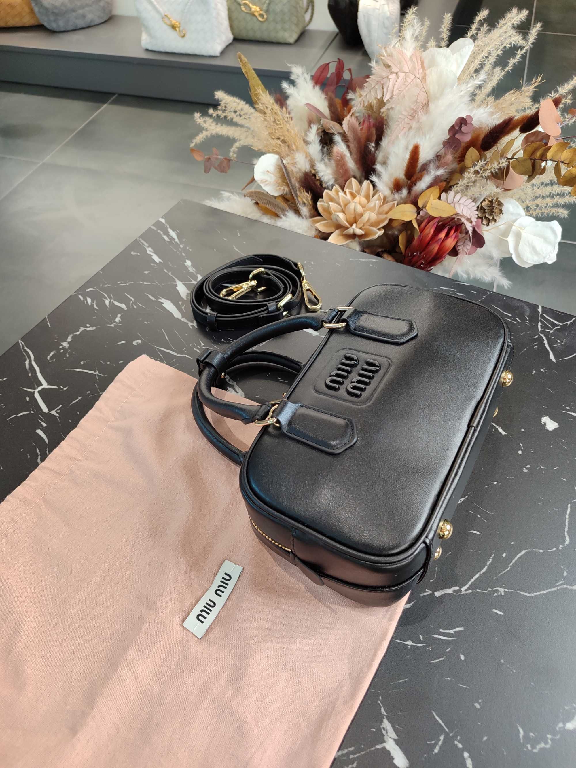 Сумка Miu Miu Arcadie Mini Leather Bag Black
