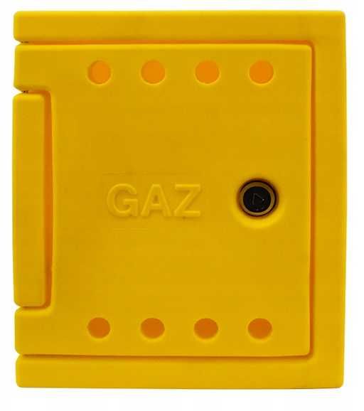 Skrzynka gazowa 250x300x170  żółta (na zawór) transport gratis
