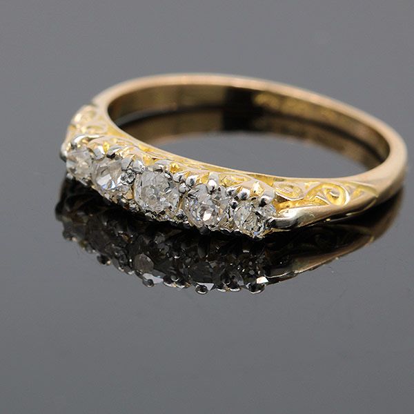 Złoty pierścionek z diamentami 0.30ct 18K