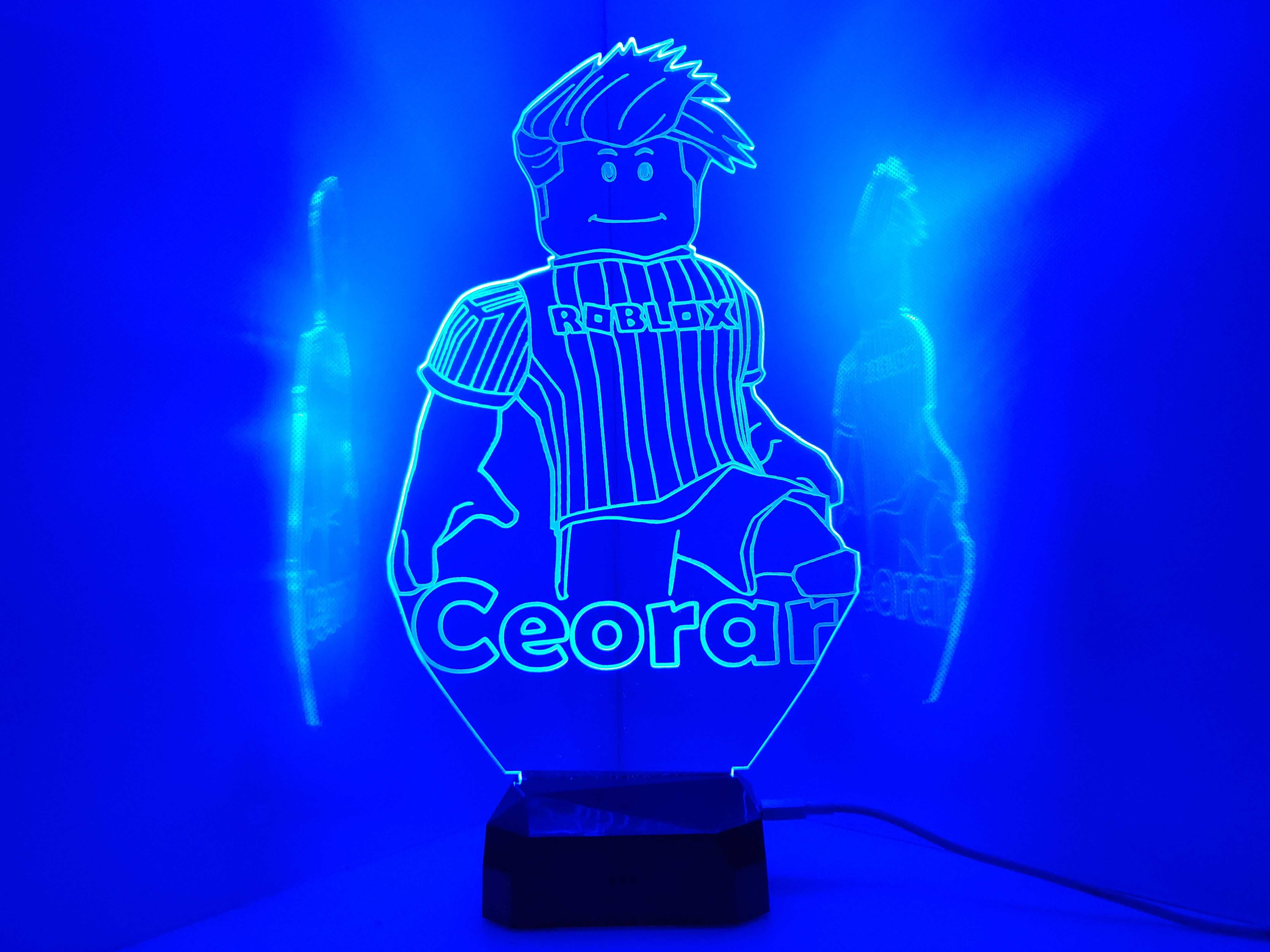 ROBLOX lampka nocna LED na pilota, prezent DLA DZIECKA z dedykacją!