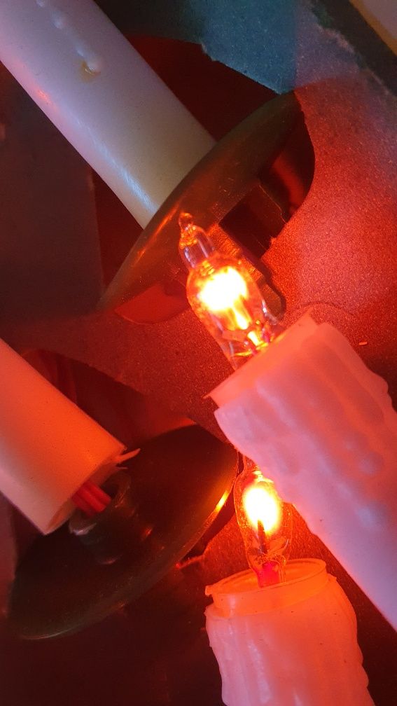 Lampki choinkowe świeczki prl