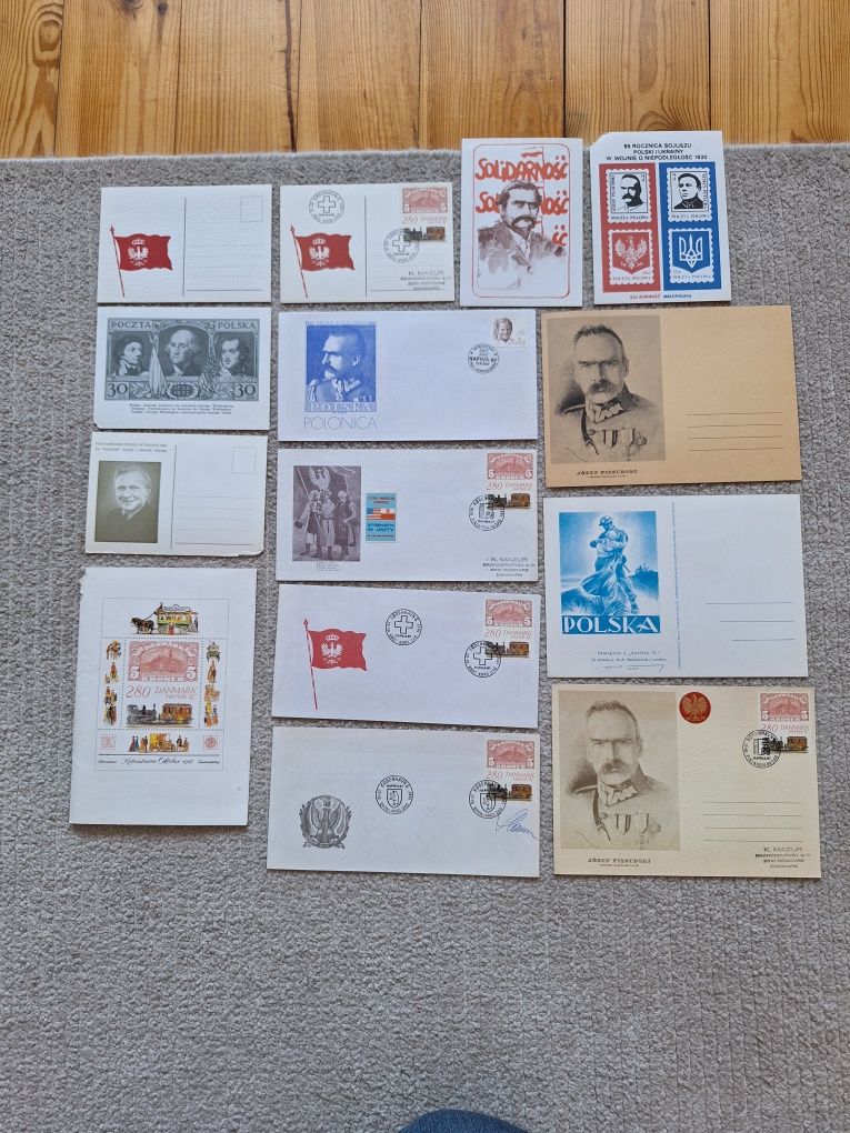Koperty znaczki Solidarność Piłsudski prl