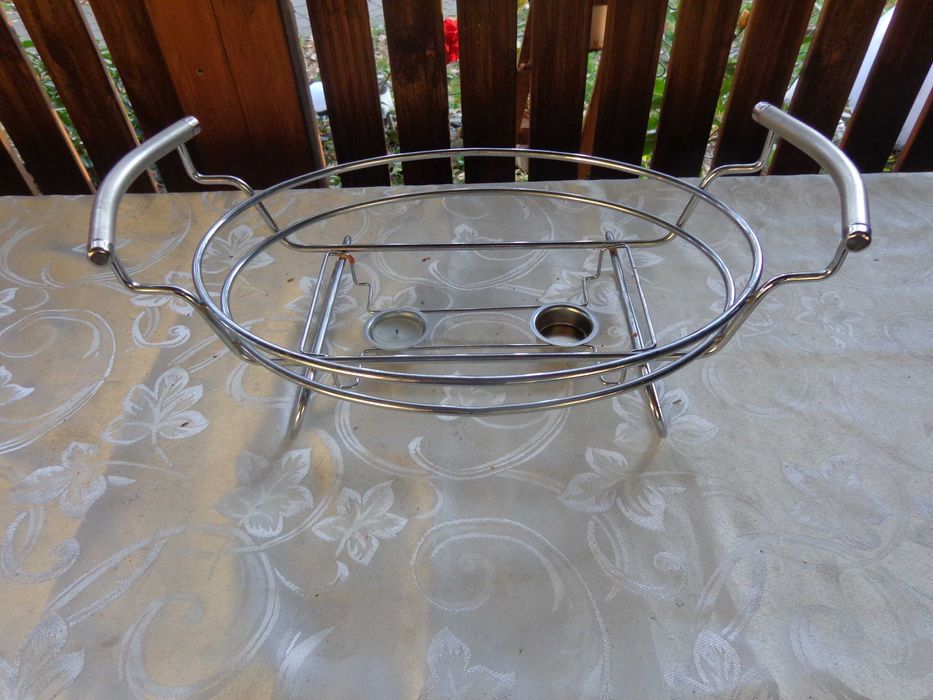 Podgrzewacz owalny metalowy na 2 świeczki