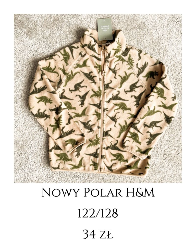 Nowy polar h&m 122/128 dinozaury