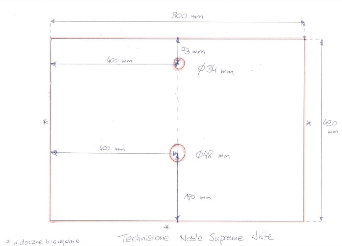 Blat łazienkowy z konglomeratu kwarcowego Technistone Noble Supreme