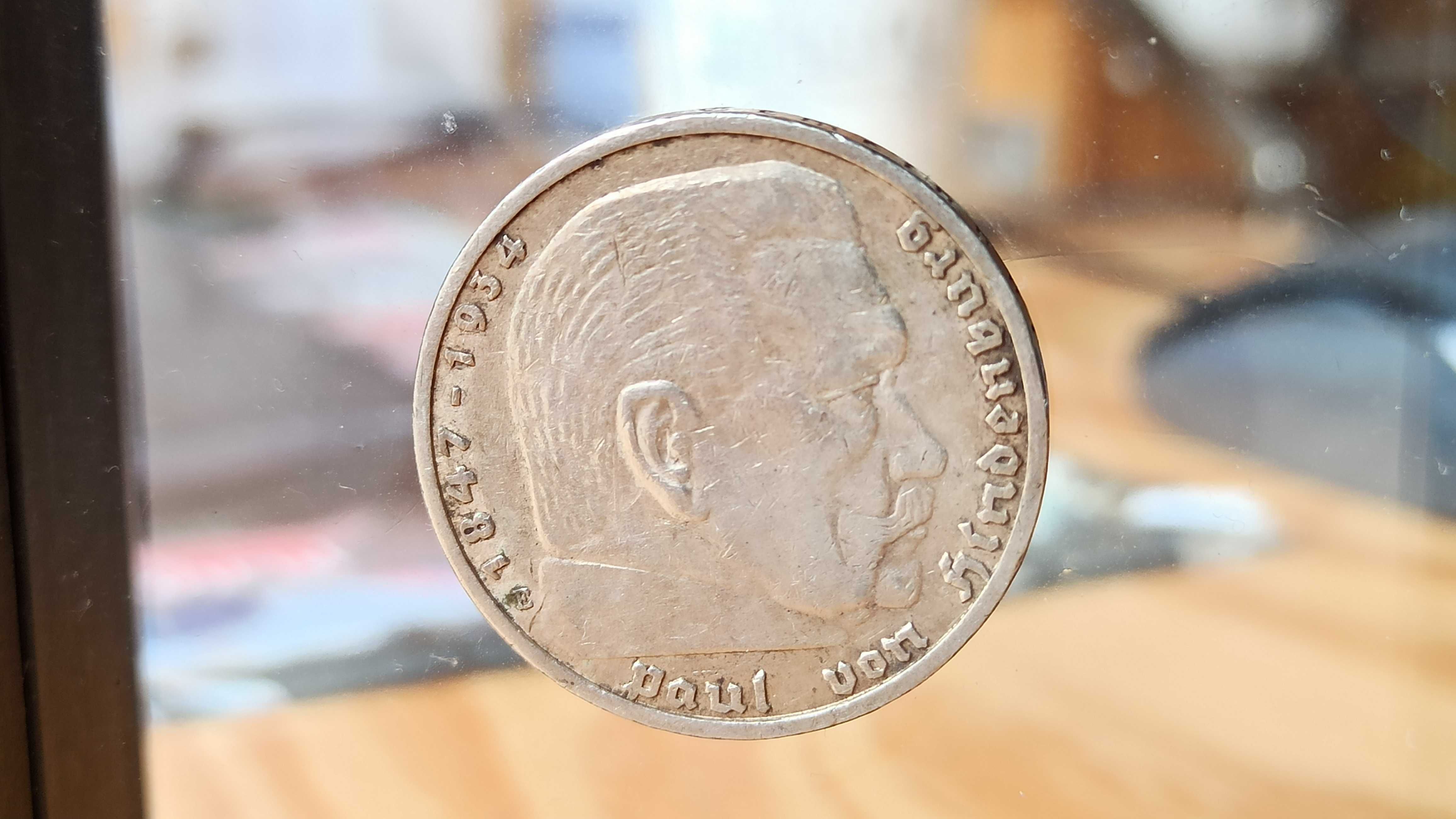 3 Rzesza, 5 Marek HINDENBURG 1935 E Srebro Piękna