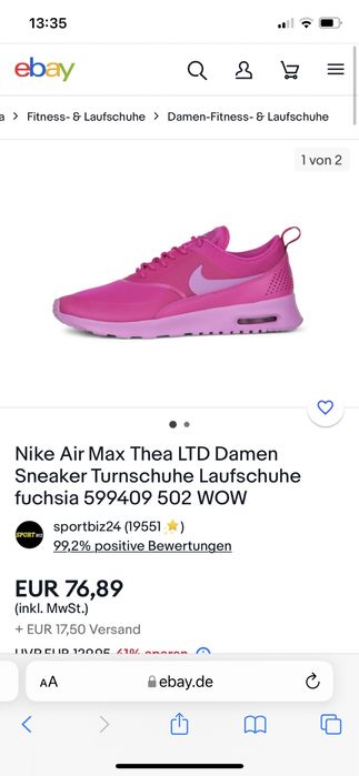 Nike air max thea rozowe