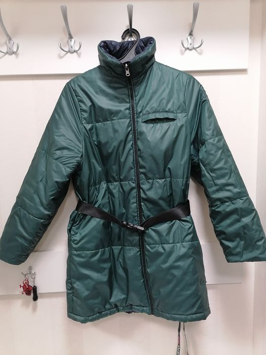 Женский пуховик плащ