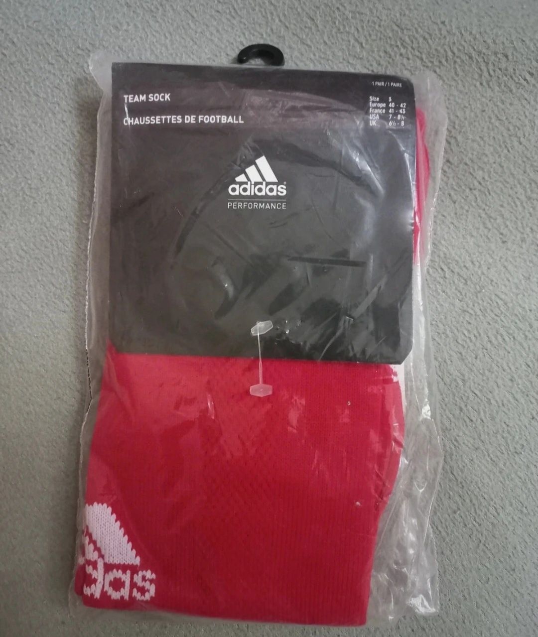Skarpety piłkarskie Adidas czerwone