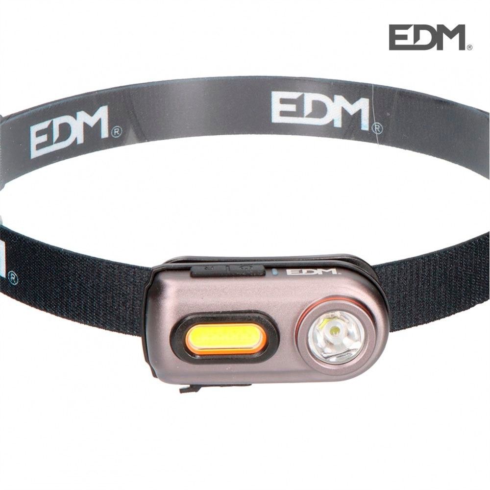 LANTERNA CABEÇA LED 400lm RECARREGÁVEL EDM