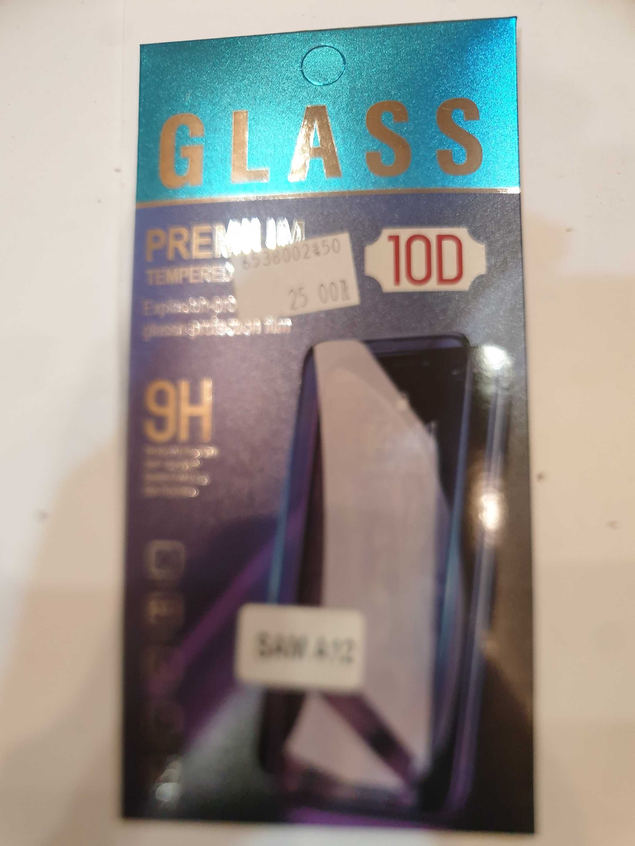 Szkło hartowane Samsung A12 pełne czarna ramka