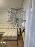 Lampa podłogowa glamour z kryształkami
