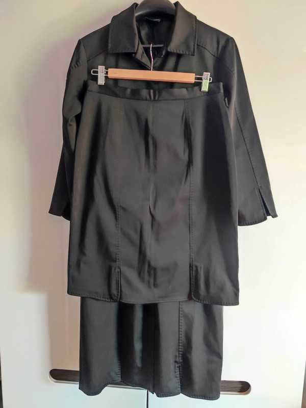 komplet płaszcz czarny + spódnica firmy Top Secret rozm. XL
