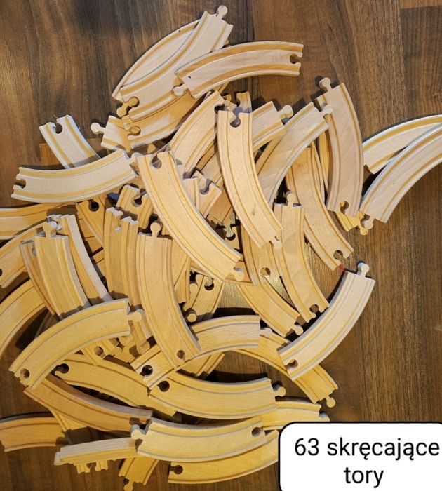 Kolejka drewniane tory zestaw RAILWAY Lidl plus dwa zestawy LILLABO