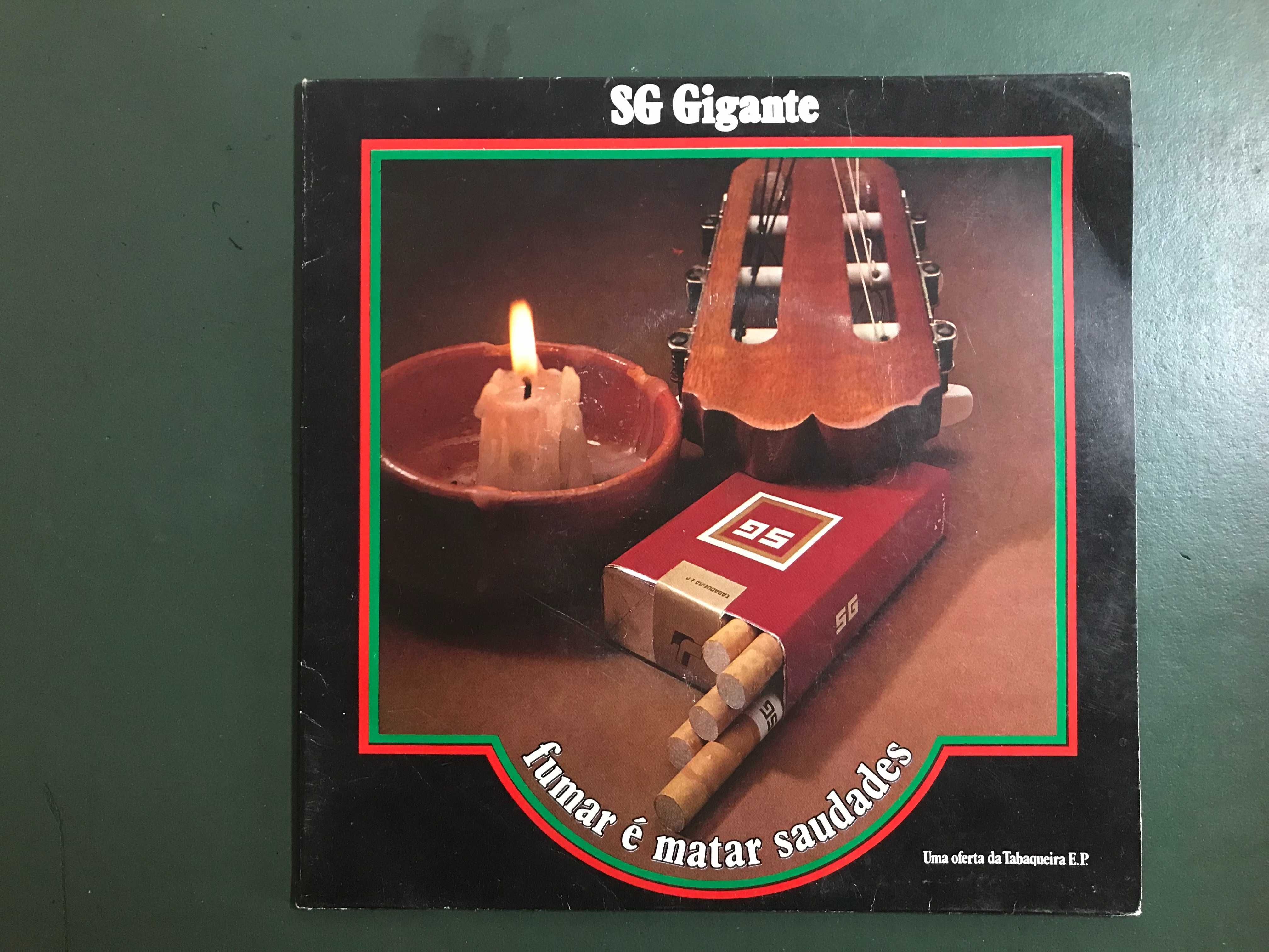 Maço de tabaco antigo SG Gigante + Disco Vinil