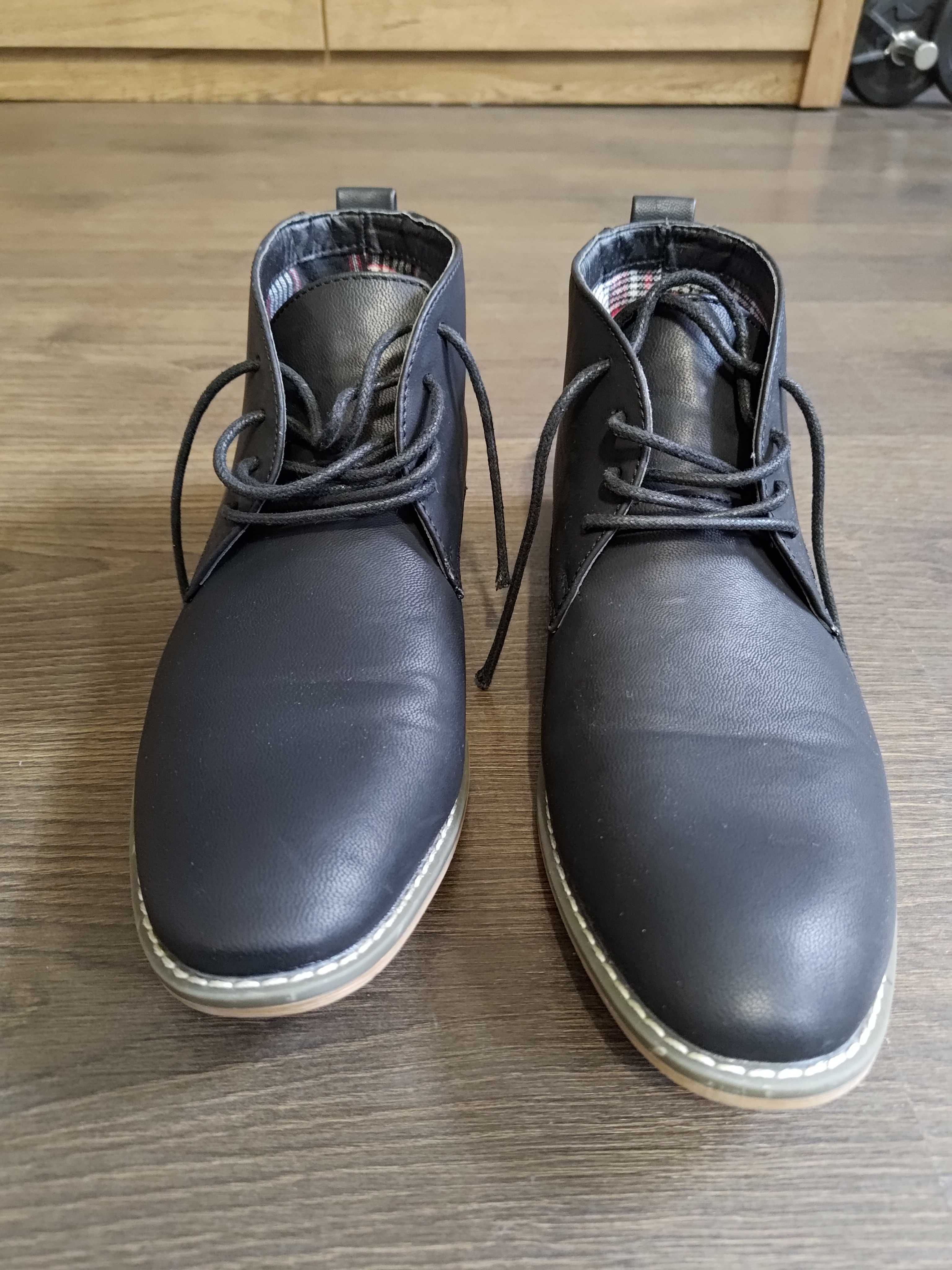 Buty męskie czarne chukka eleganckie Primark r. 40