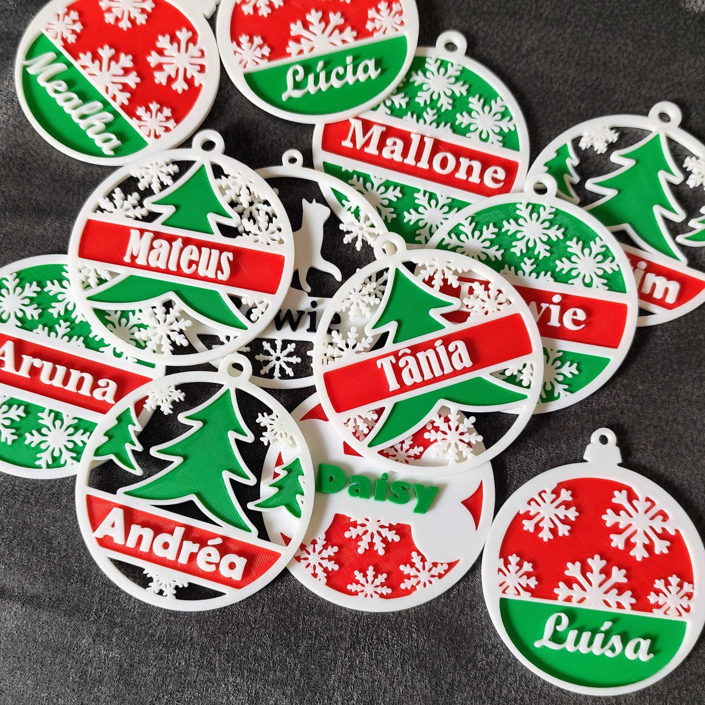 Bolas de Natal com nome a escolha NOVAS