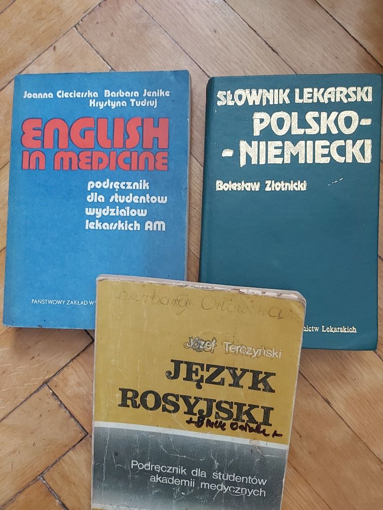 English in medicine Ciecierska Słownik lekarski niemiecki Złotnicki