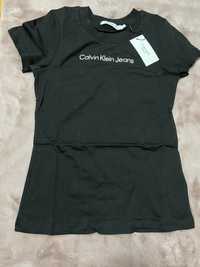 Calvin Klein CK t-shirt koszulka czarna z napisem nowa z metką r XS