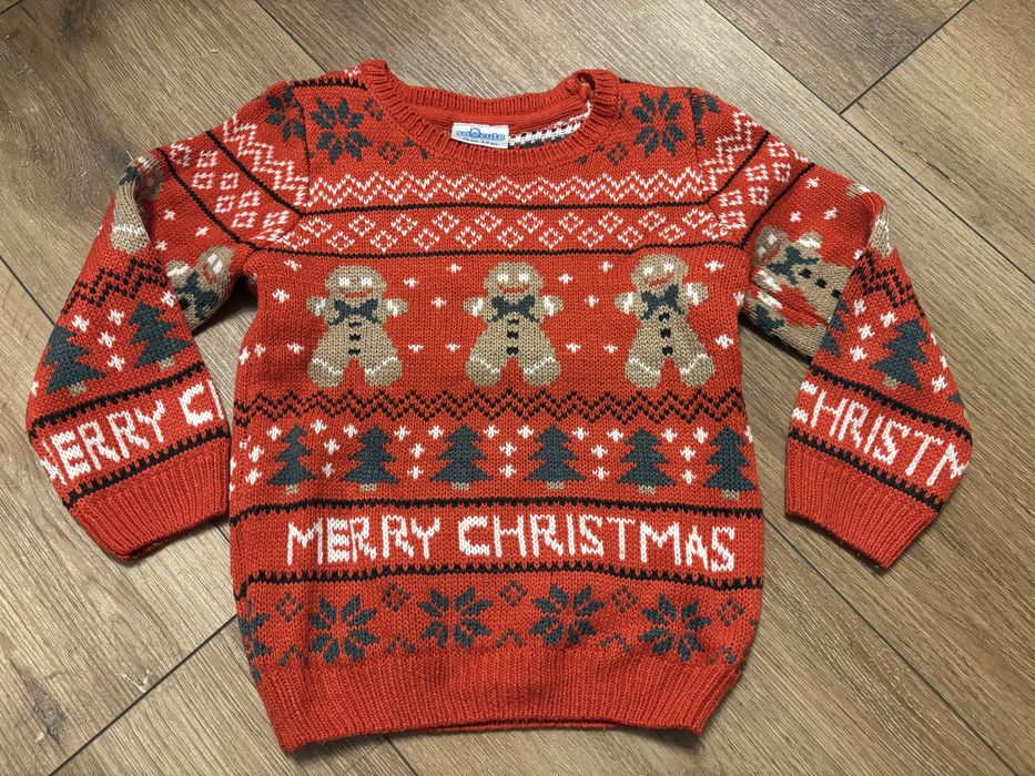 Sweterek swiateczny dla chlopca r.98