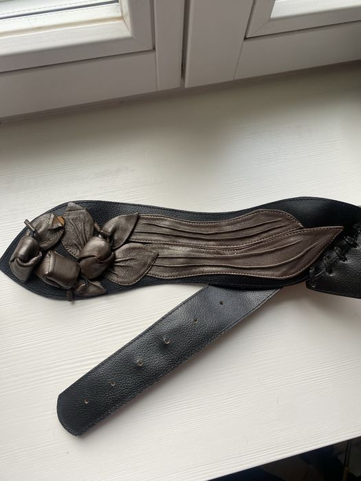 Skorzany vintage pasek