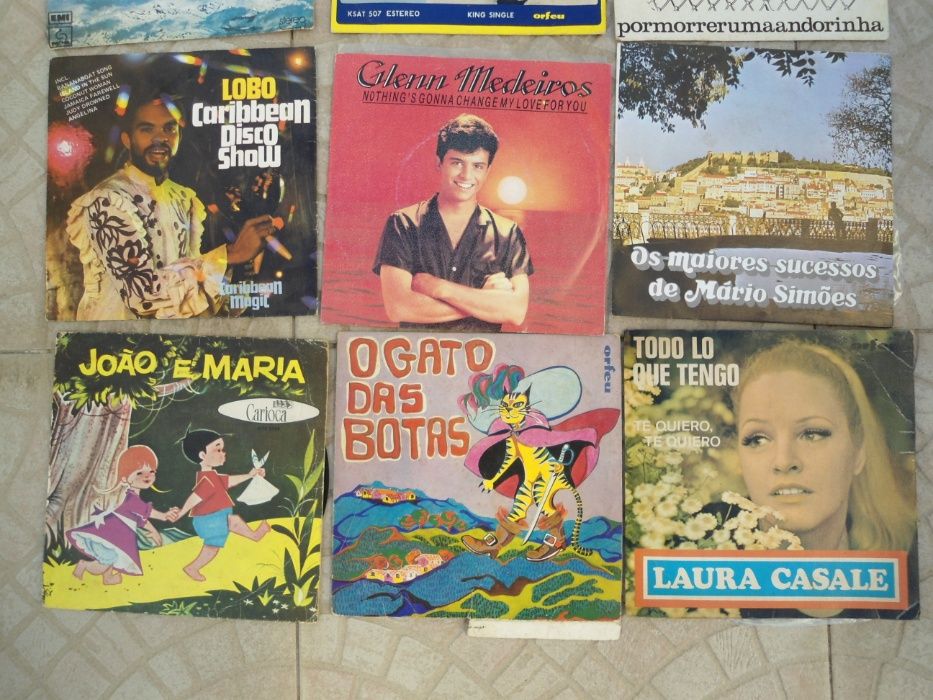 VINIL 9 discos Single´s autores diversos