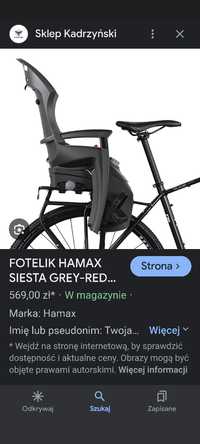 Fotel Hamax siesta na bagażnik